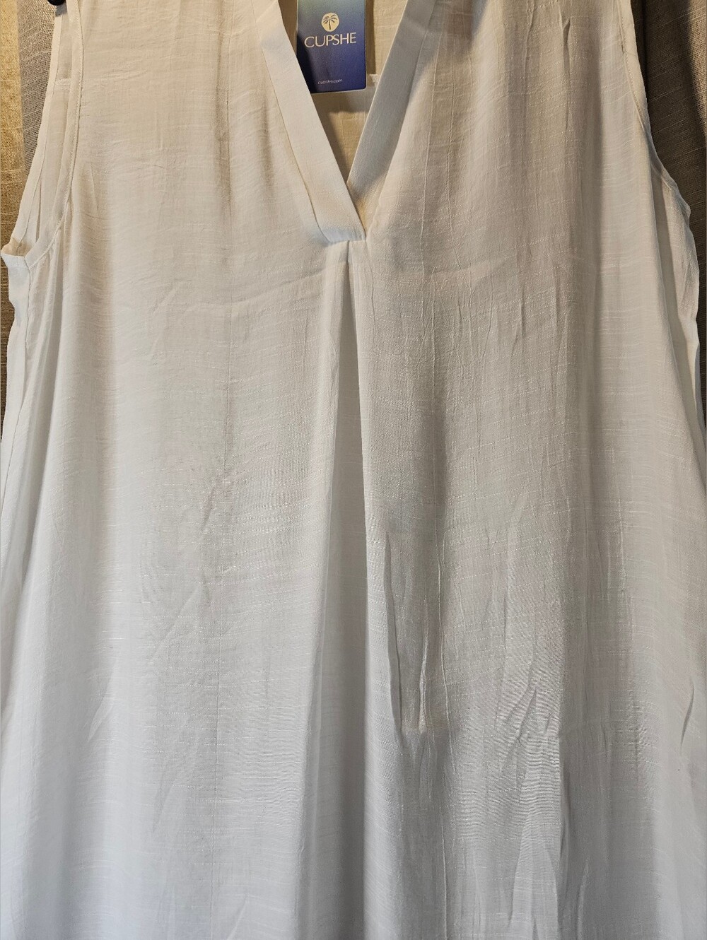Cupshe White Sheer Slit Maxi Cover-Up Beach Dress Medium New - Picture 12 of 16